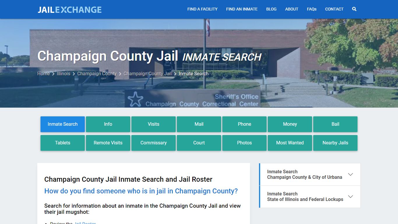 Inmate Search: Roster & Mugshots - Champaign County Jail, IL